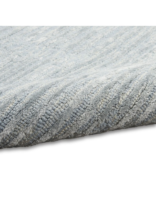 Linear Silky Light Blue Rug - 6