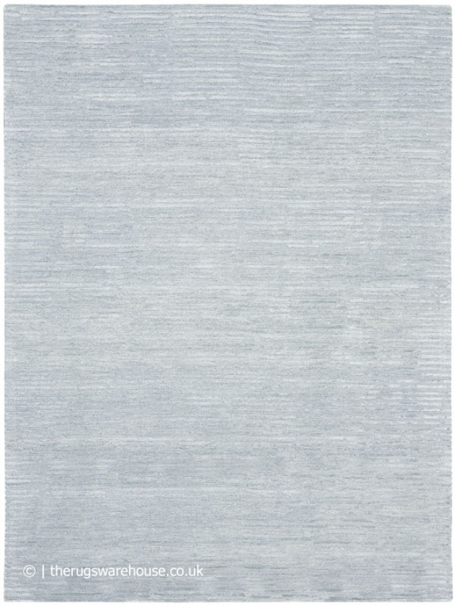 Linear Silky Light Blue Rug - 7