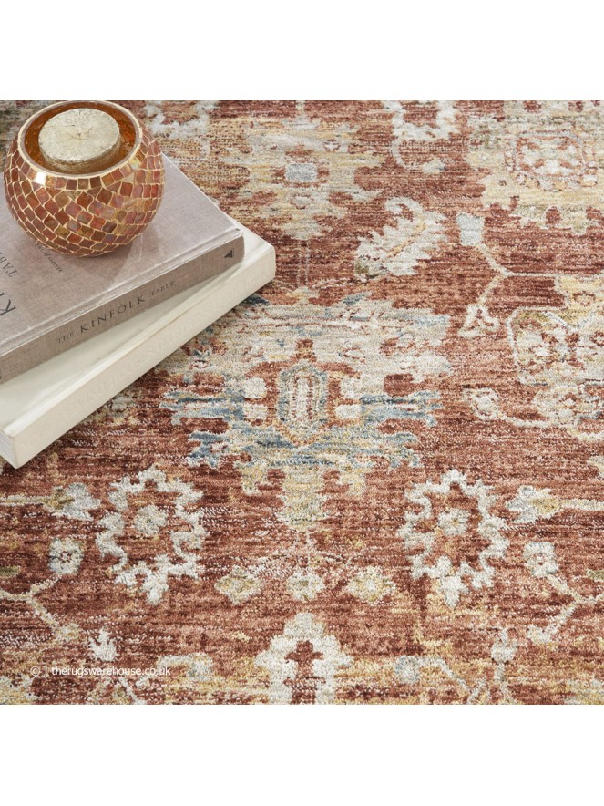 Sahar Medallion Rust Rug - 7