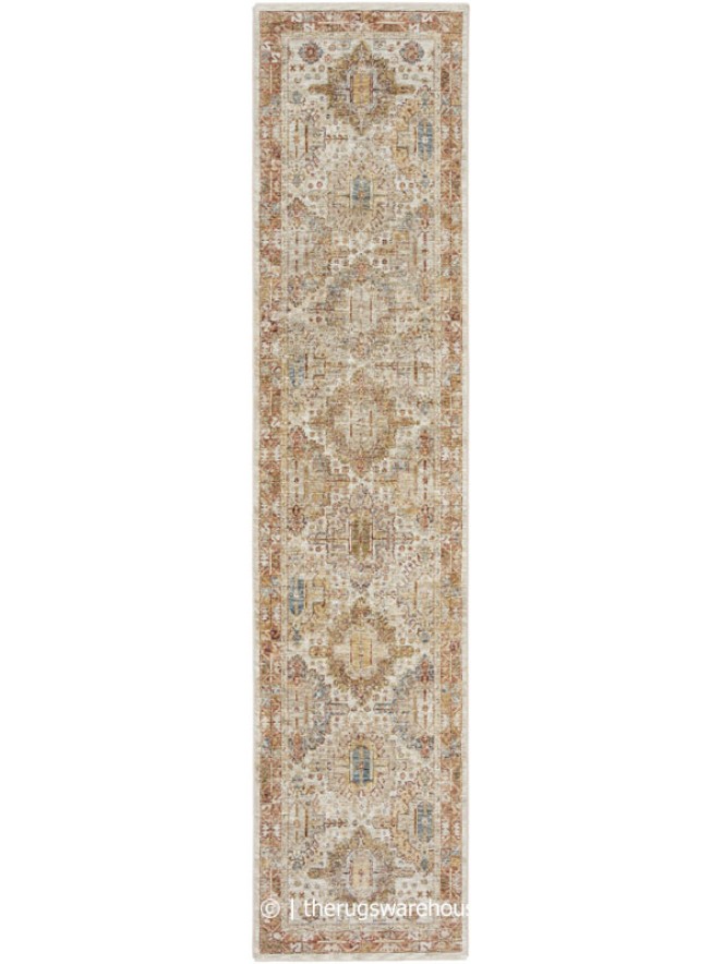 Sahar Vintage Ivory Multi Runner - 7