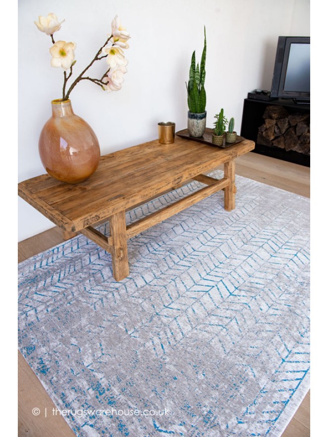 Tribeca Blue Plains Rug - 2