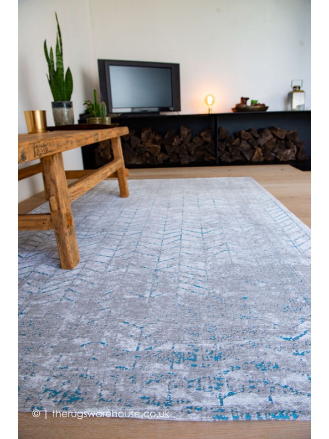 Tribeca Blue Plains Rug - 3