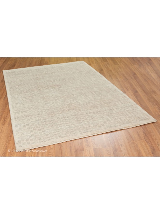 Chobi Lori Geo Cream Rug - 2