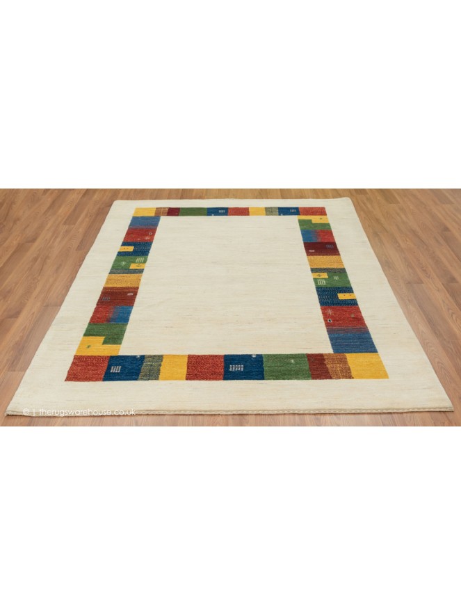 Gabbeh Luri Multi Border Rug - 3