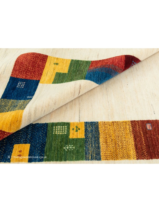 Gabbeh Luri Multi Border Rug - 5