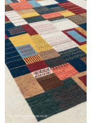 Gabbeh Luri Multi Blocks Rug - Thumbnail - 6