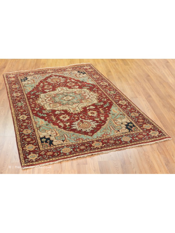Fine Serapi Red Rug - 3