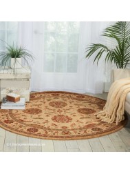 Patina Beige Circle Rug - Thumbnail - 2