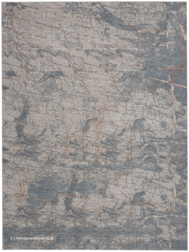 Rustic Shadow Blue Rug - 8