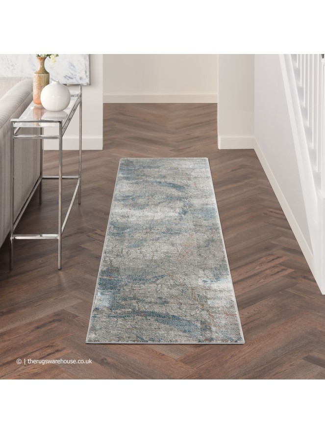 Rustic Shadow Blue Rug - 10