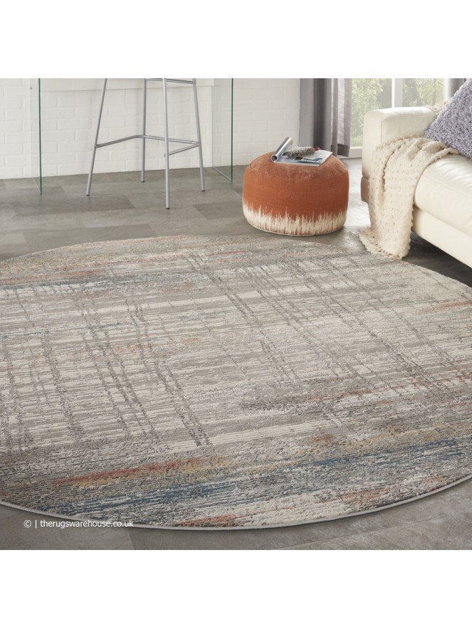 Rustic Mist Circle Rug - 2