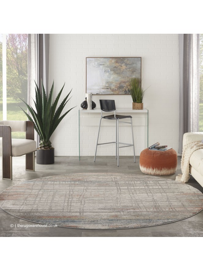 Rustic Mist Circle Rug - 4