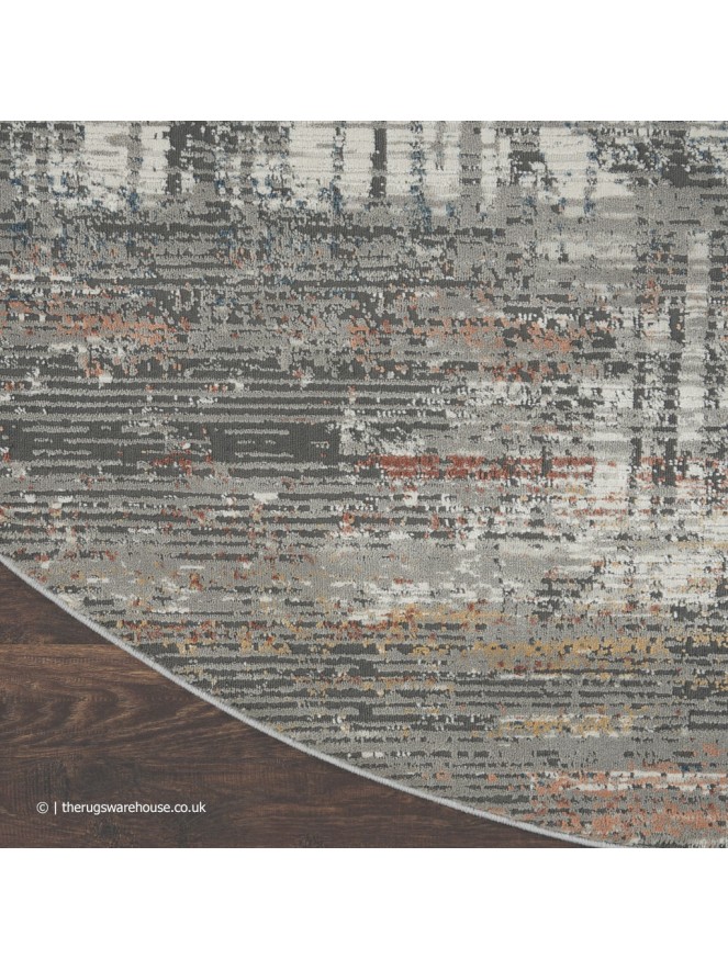 Rustic Mist Circle Rug - 7