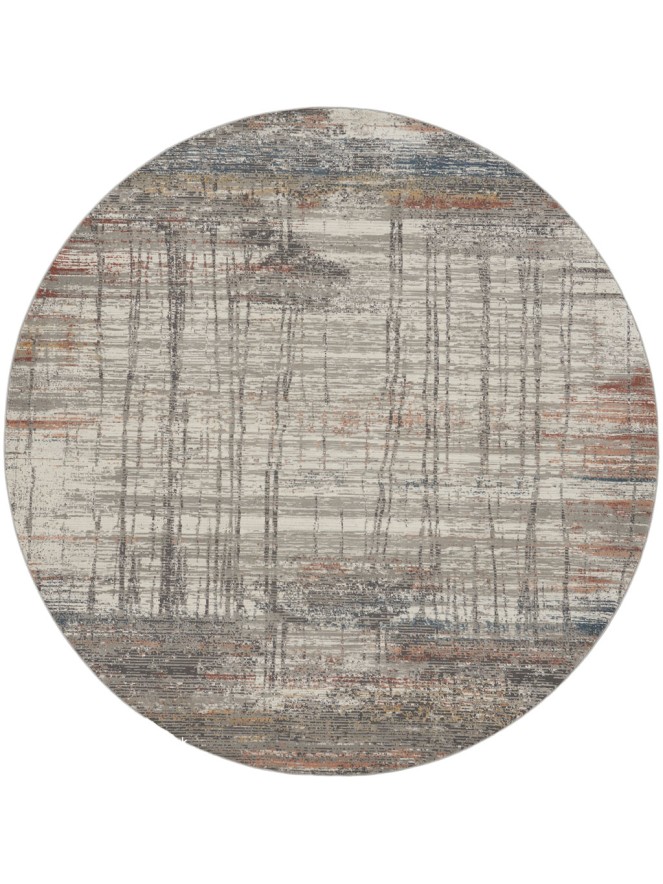 Rustic Mist Circle Rug - 8