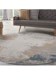 Rustic Splash Circle Rug - Thumbnail - 2