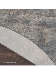 Rustic Shadow Blue Circle Rug - Thumbnail - 6