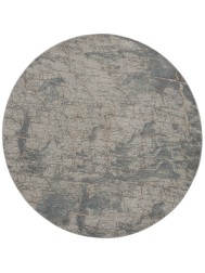 Rustic Shadow Blue Circle Rug - Thumbnail - 8