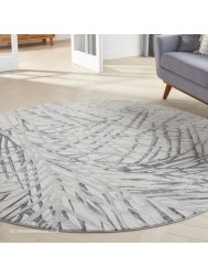 Rustic Leaves Circle Rug - Thumbnail - 2