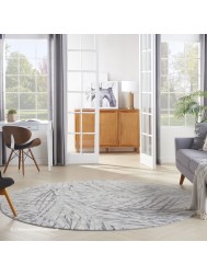 Rustic Leaves Circle Rug - Thumbnail - 4