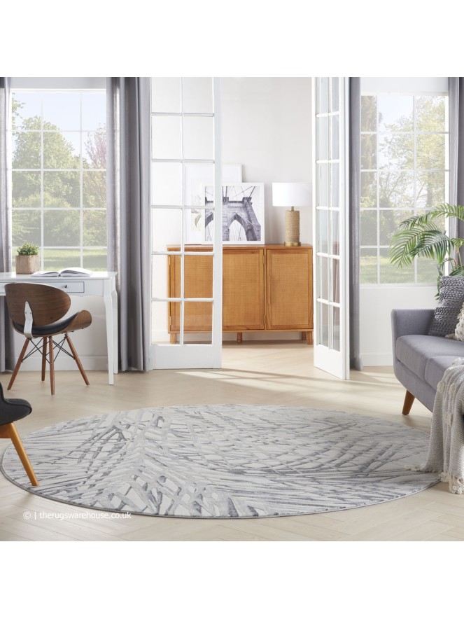 Rustic Leaves Circle Rug - 4