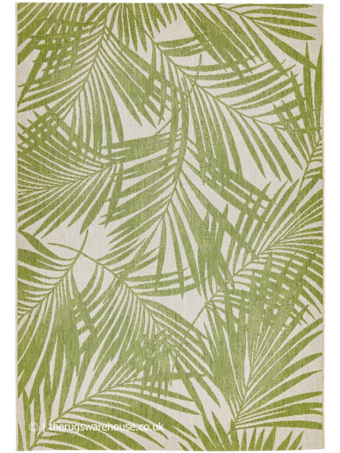 Patio Green Palm Rug - 10