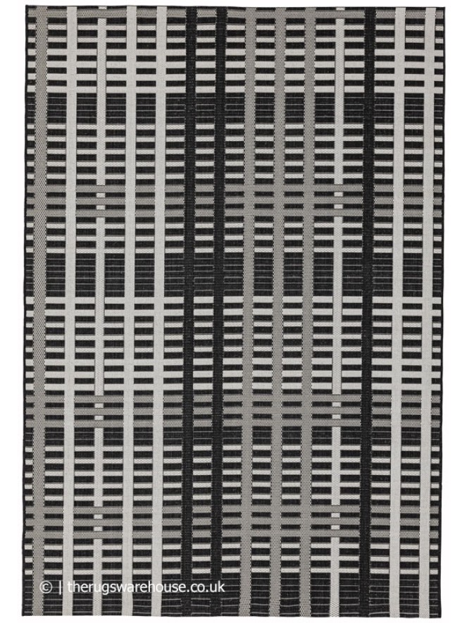Patio Black Grid Rug - 7