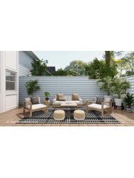 Patio Black Grid Rug - Thumbnail - 2