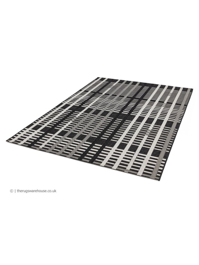 Patio Black Grid Rug - 4