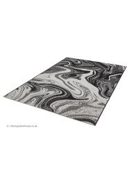 Patio Black Marble Rug - Thumbnail - 3