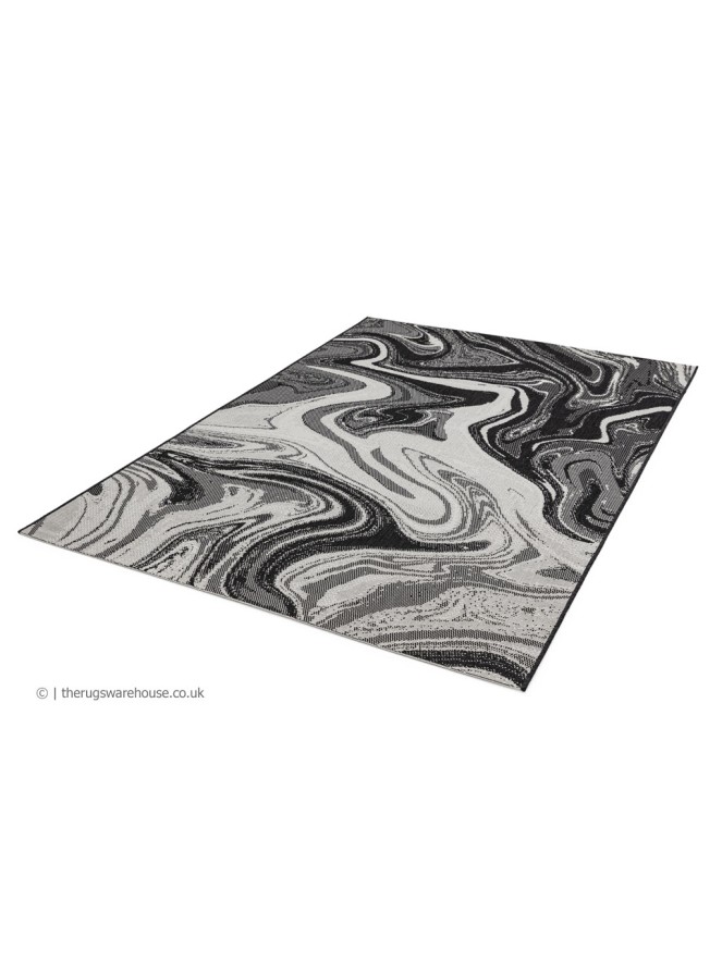 Patio Black Marble Rug - 3