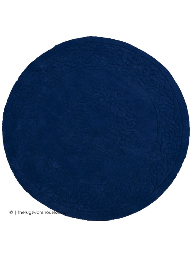 Royale Aubusson Blue Circle Rug - 5