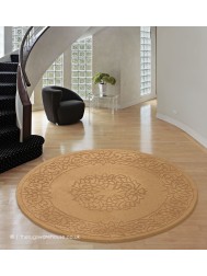 Royale Aubusson Camel Circle Rug - Thumbnail - 2