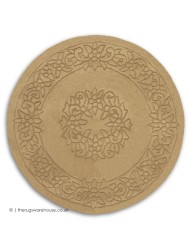 Royale Aubusson Camel Circle Rug - Thumbnail - 5