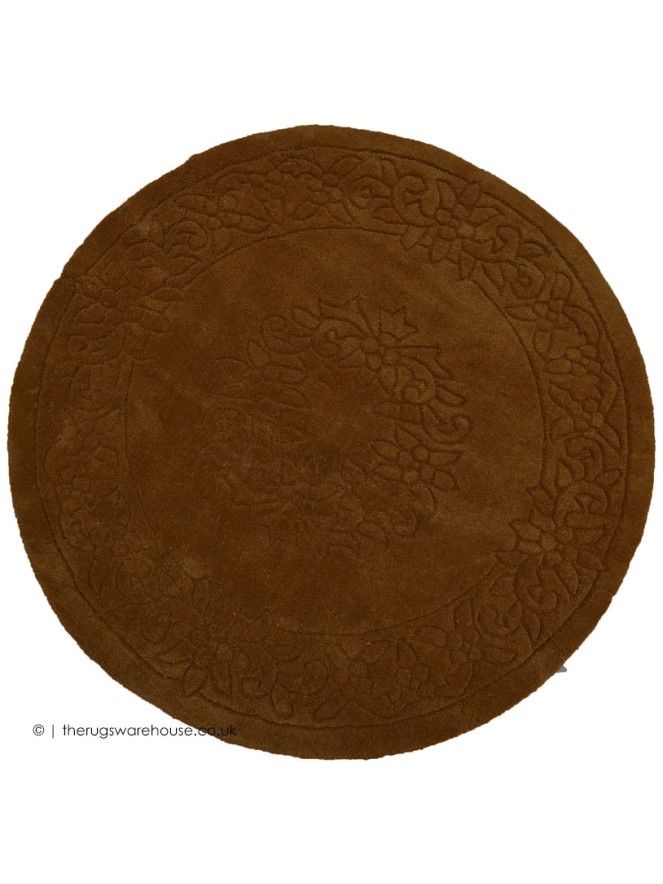 Royale Aubusson Gold Circle Rug - 5