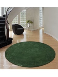 Royale Aubusson Green Circle Rug - Thumbnail - 2