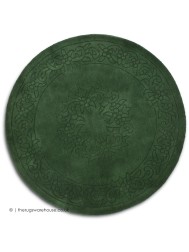 Royale Aubusson Green Circle Rug - Thumbnail - 5