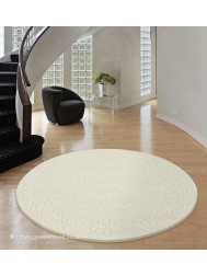 Royale Aubusson Ivory Circle Rug - Thumbnail - 2