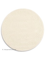 Royale Aubusson Ivory Circle Rug - Thumbnail - 6