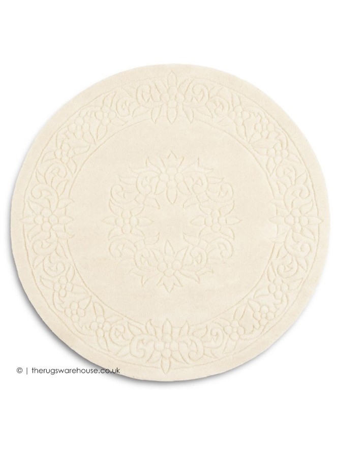 Royale Aubusson Ivory Circle Rug - 6