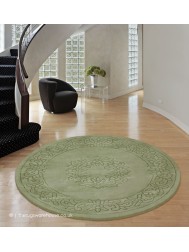 Royale Aubusson Mint Circle Rug - Thumbnail - 2