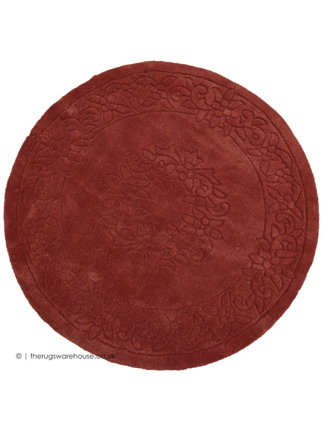 Royale Aubusson Rose Circle Rug - 5