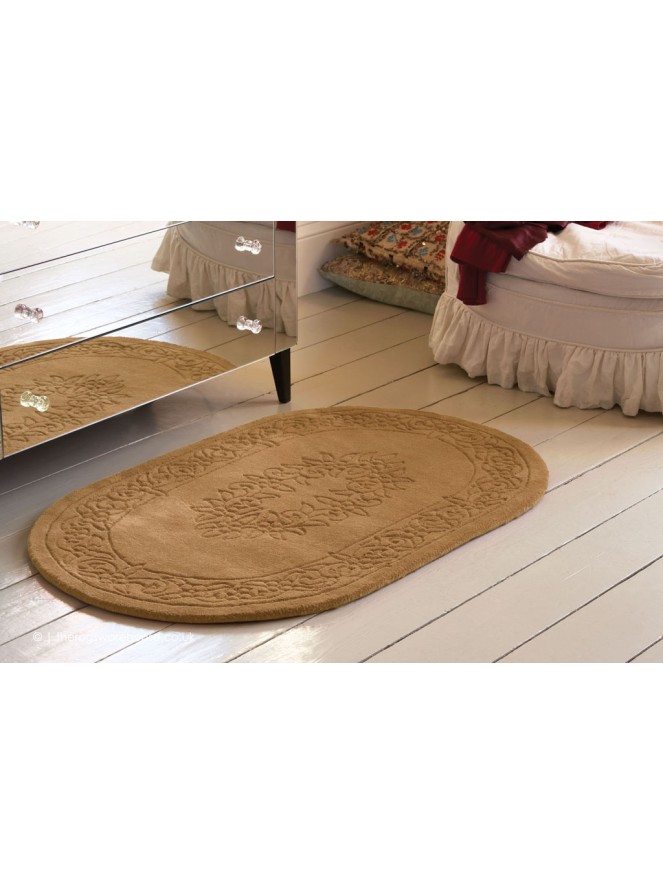 Royale Aubusson Camel Oval Rug - 2