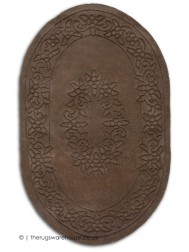 Royale Aubusson Choco Oval Rug - Thumbnail - 5