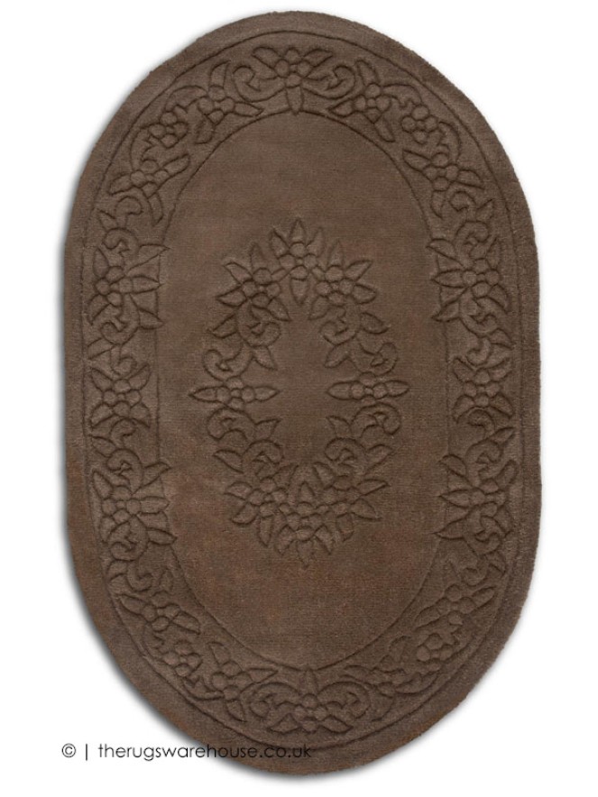 Royale Aubusson Choco Oval Rug - 5