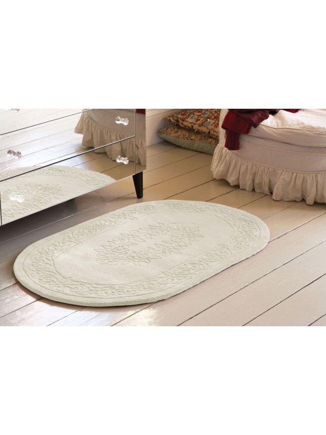 Royale Aubusson Ivory Oval Rug - 2