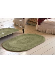 Royale Aubusson Mint Oval Rug - Thumbnail - 2