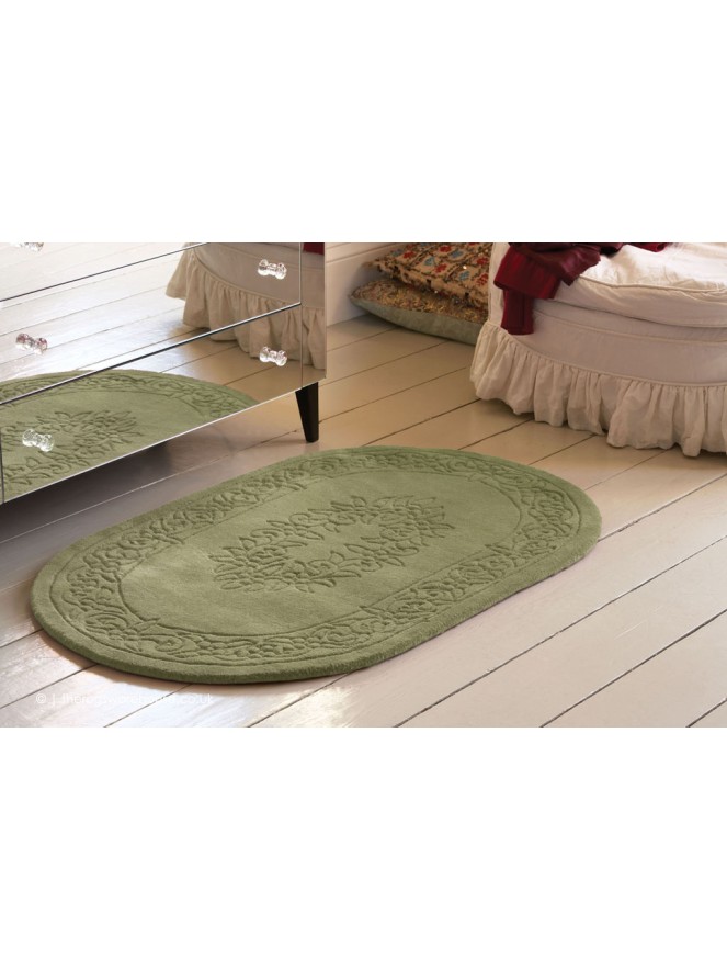 Royale Aubusson Mint Oval Rug - 2