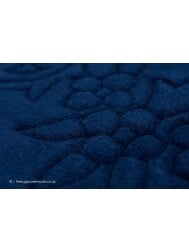 Royale Lux Blue Circle Rug - Thumbnail - 4