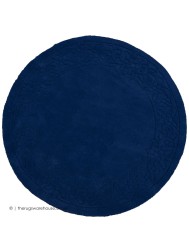 Royale Lux Blue Circle Rug - Thumbnail - 5