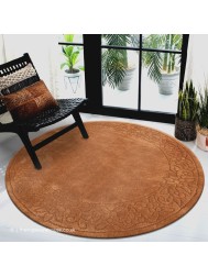 Royale Lux Bronze Circle Rug - Thumbnail - 2